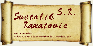 Svetolik Kamatović vizit kartica